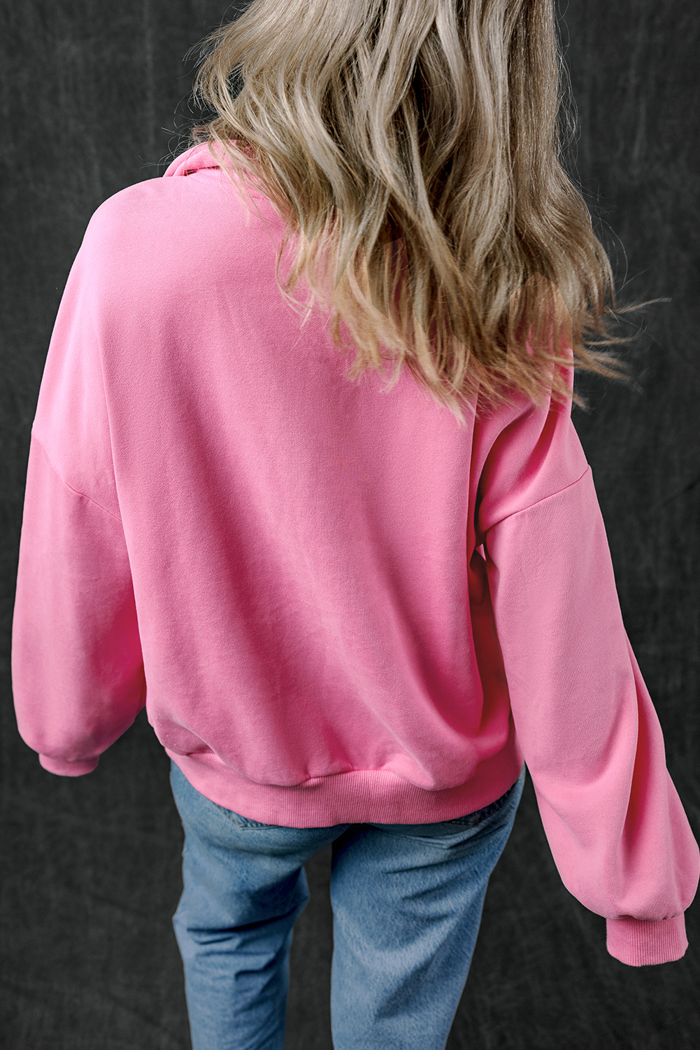 Bonbon Zip-up Stand Neck Kangaroo Pocket Sweatshirt - loveforevers