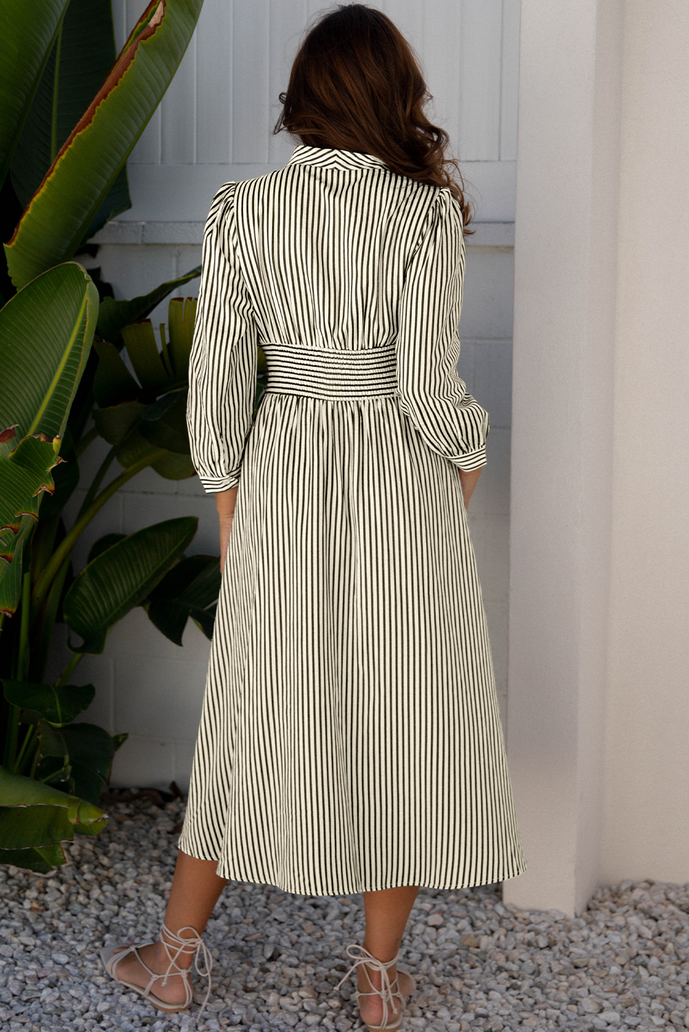 Coffee Plaid Print Full Zipper Cinched Waist Fit Flare Sleeveless Maxi Dress - loveforevers
