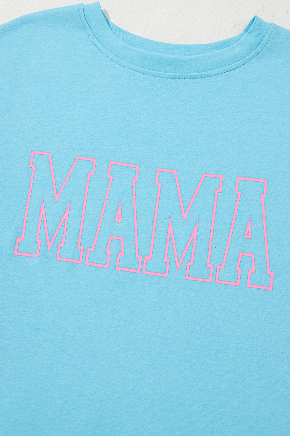 Black MAMA Letter Graphic Neon T Shirt - loveforevers