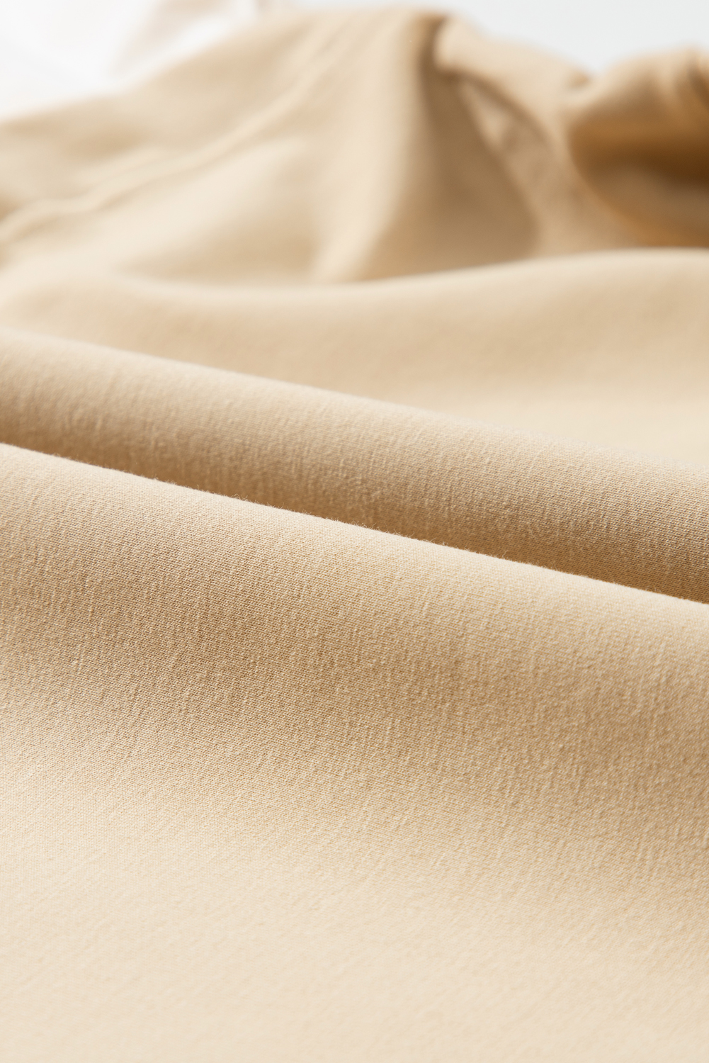 Pale Khaki Sweatshirt Poplin Mini Dress - loveforevers