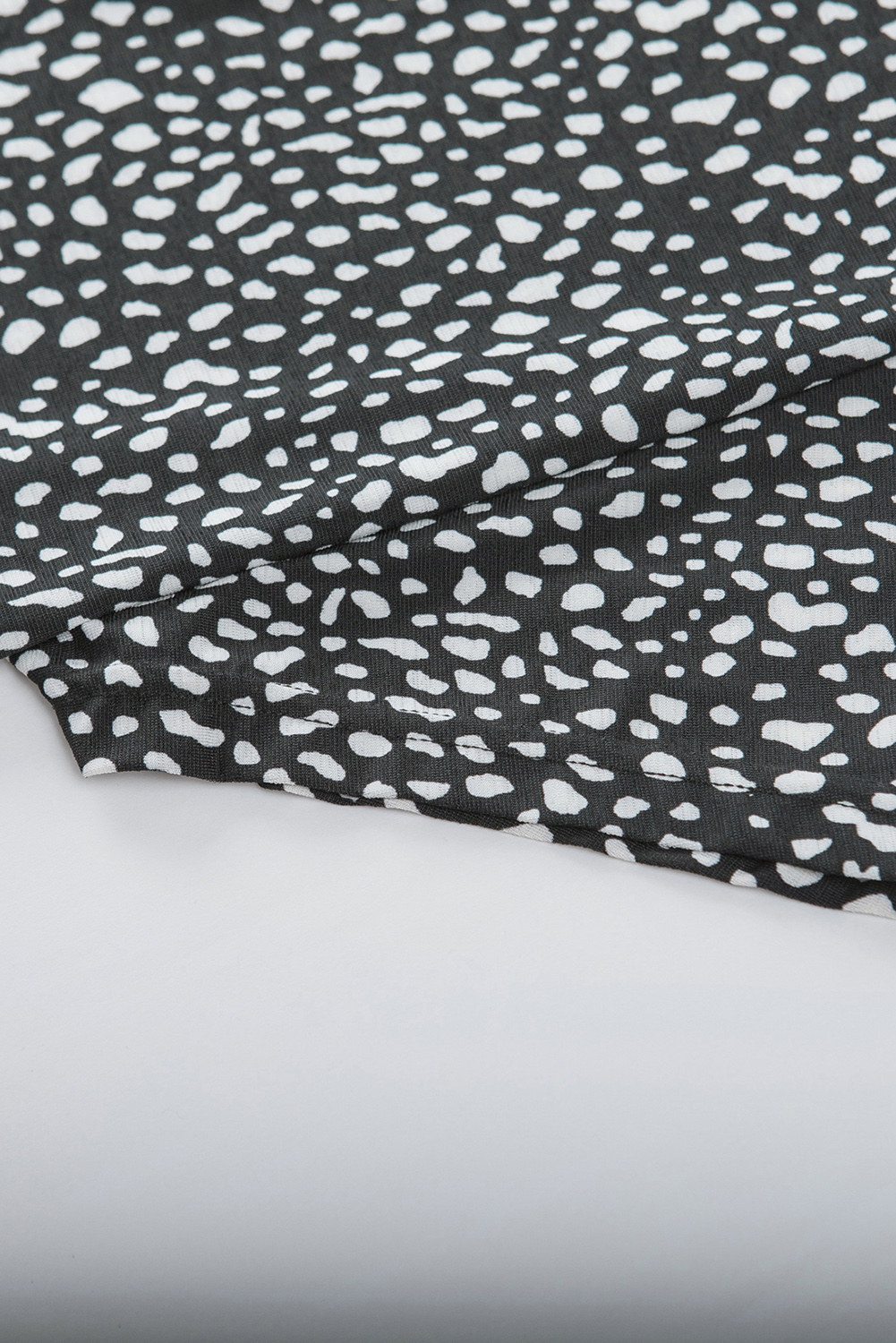 Black Leopard Print Side Pockets Tunic Top - loveforevers