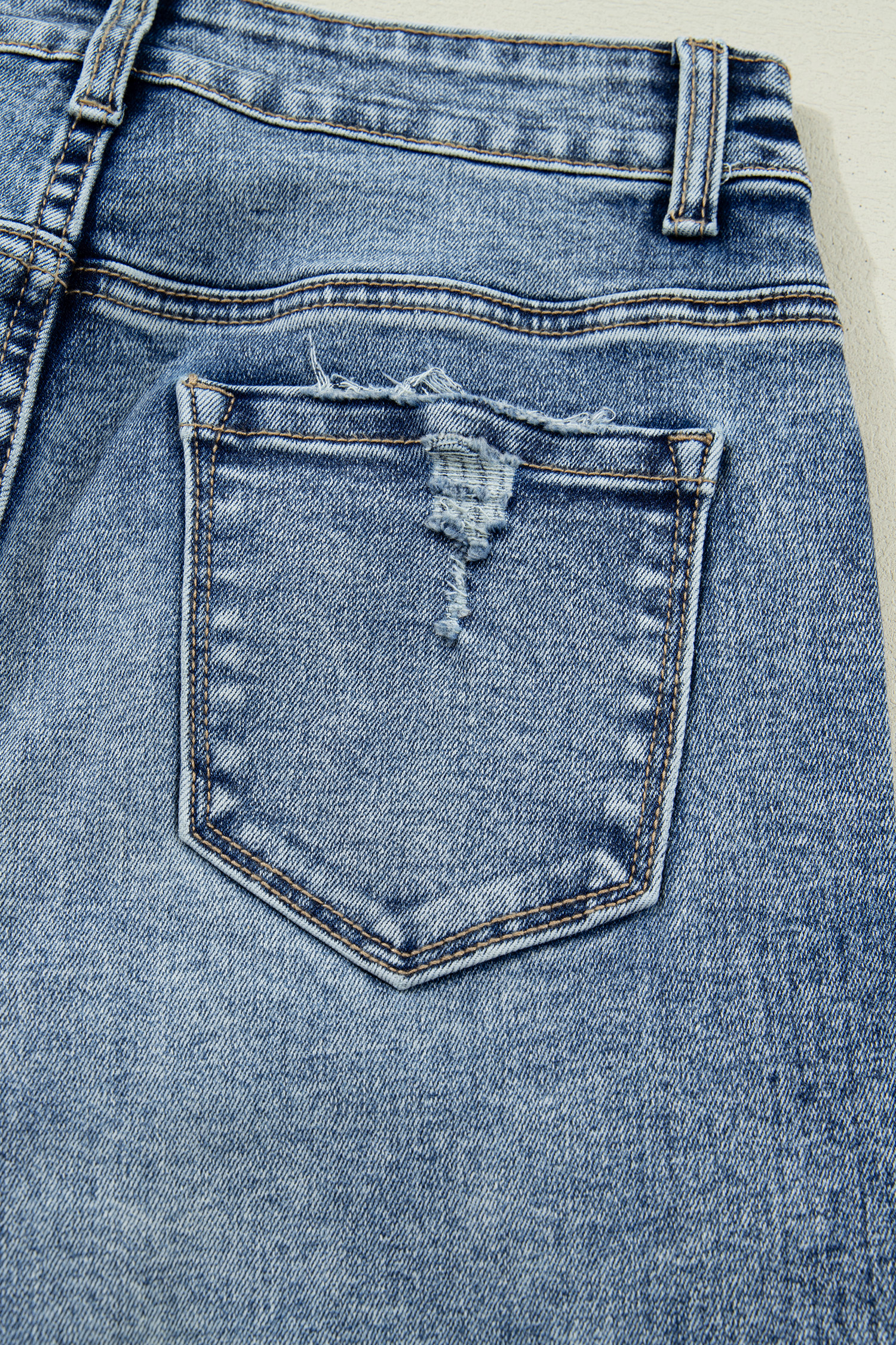 Ashleigh Blue Cuffed Straight Loose Jeans - loveforevers