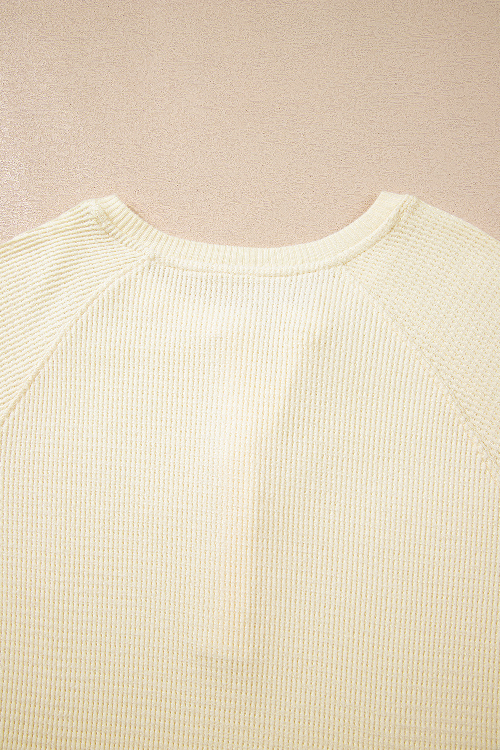 Oatmeal Textured Knit Half Buttons Henley Top - loveforevers