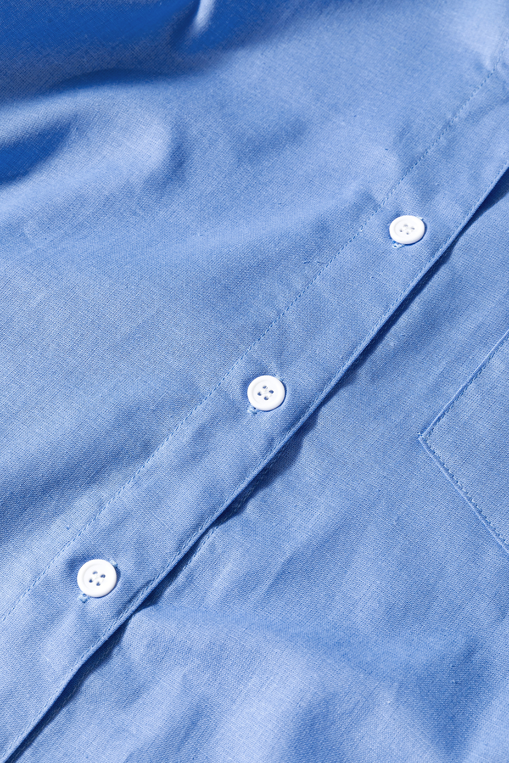 Blue Boyfriend Chest Pocket Tunic Shirt - loveforevers