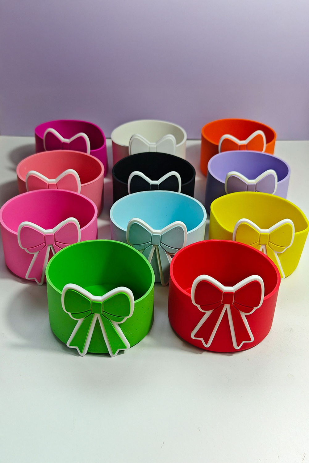 Bonbon 1pc Bow Knot Silicone Cup Sleeve - loveforevers