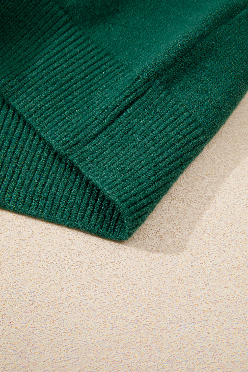 Evergreen Pearled Drop Shoulder Round Neck Sweater - loveforevers