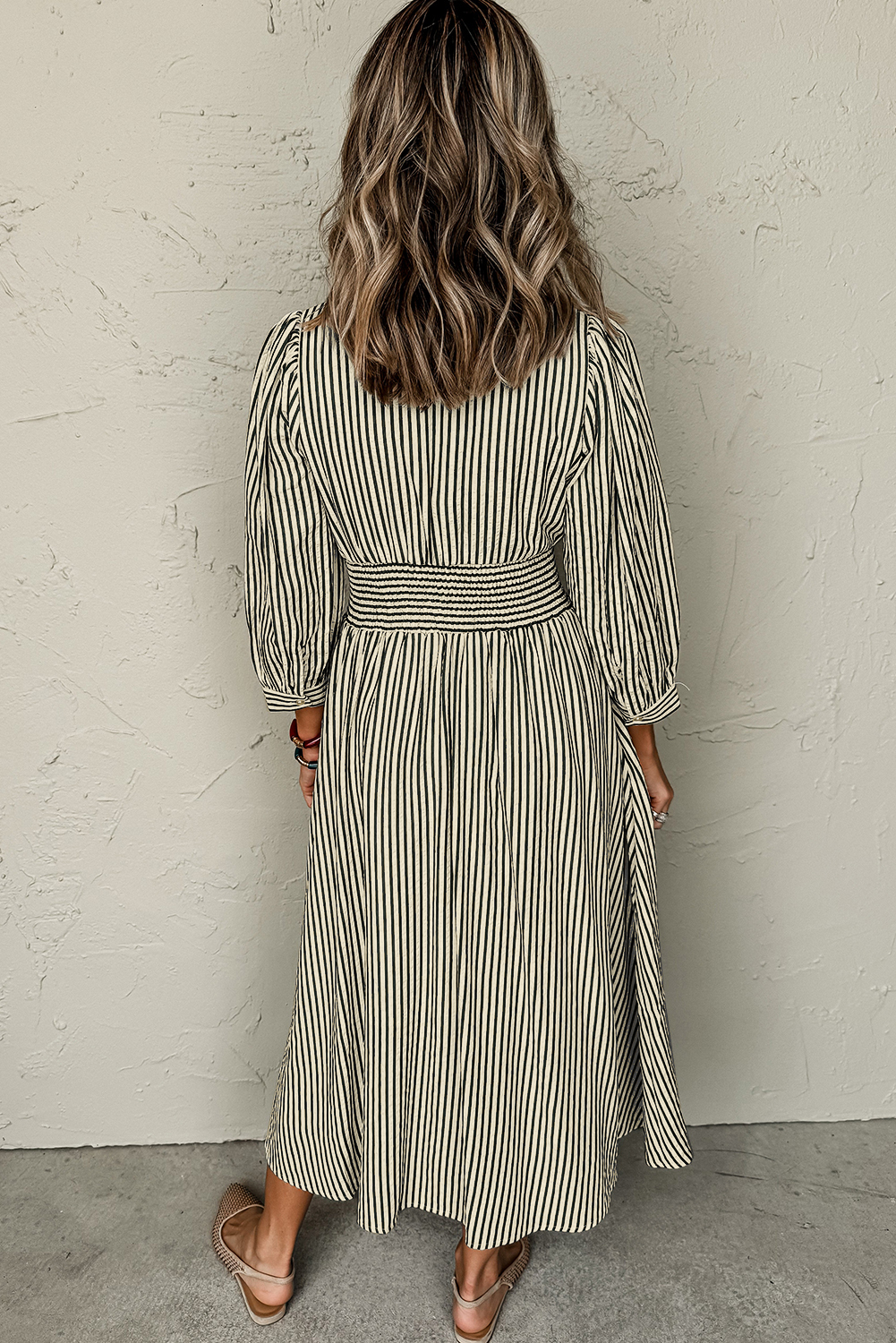 Coffee Plaid Print Full Zipper Cinched Waist Fit Flare Sleeveless Maxi Dress - loveforevers