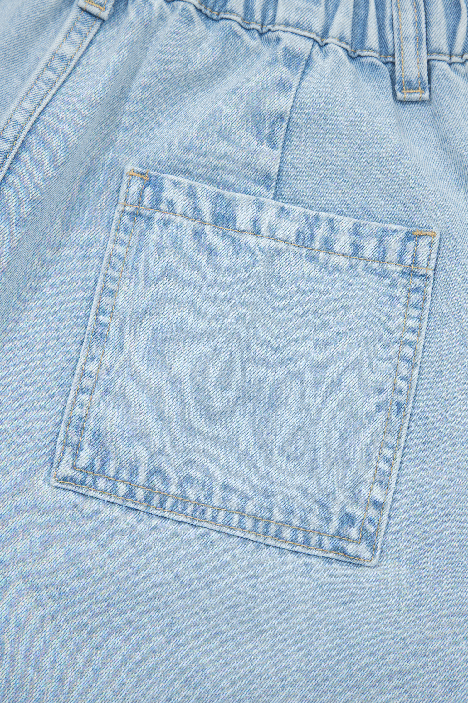 Beau Blue Studded Side Slit Leg Frayed Pocketed Wide Leg Jeans - loveforevers
