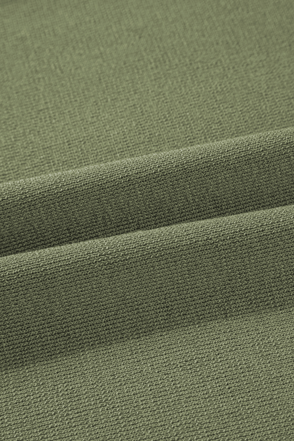 Blackish Green Contrast Trim Half Sleeve Top Drawstring Pants Loose 2pcs Sweater Suit - loveforevers