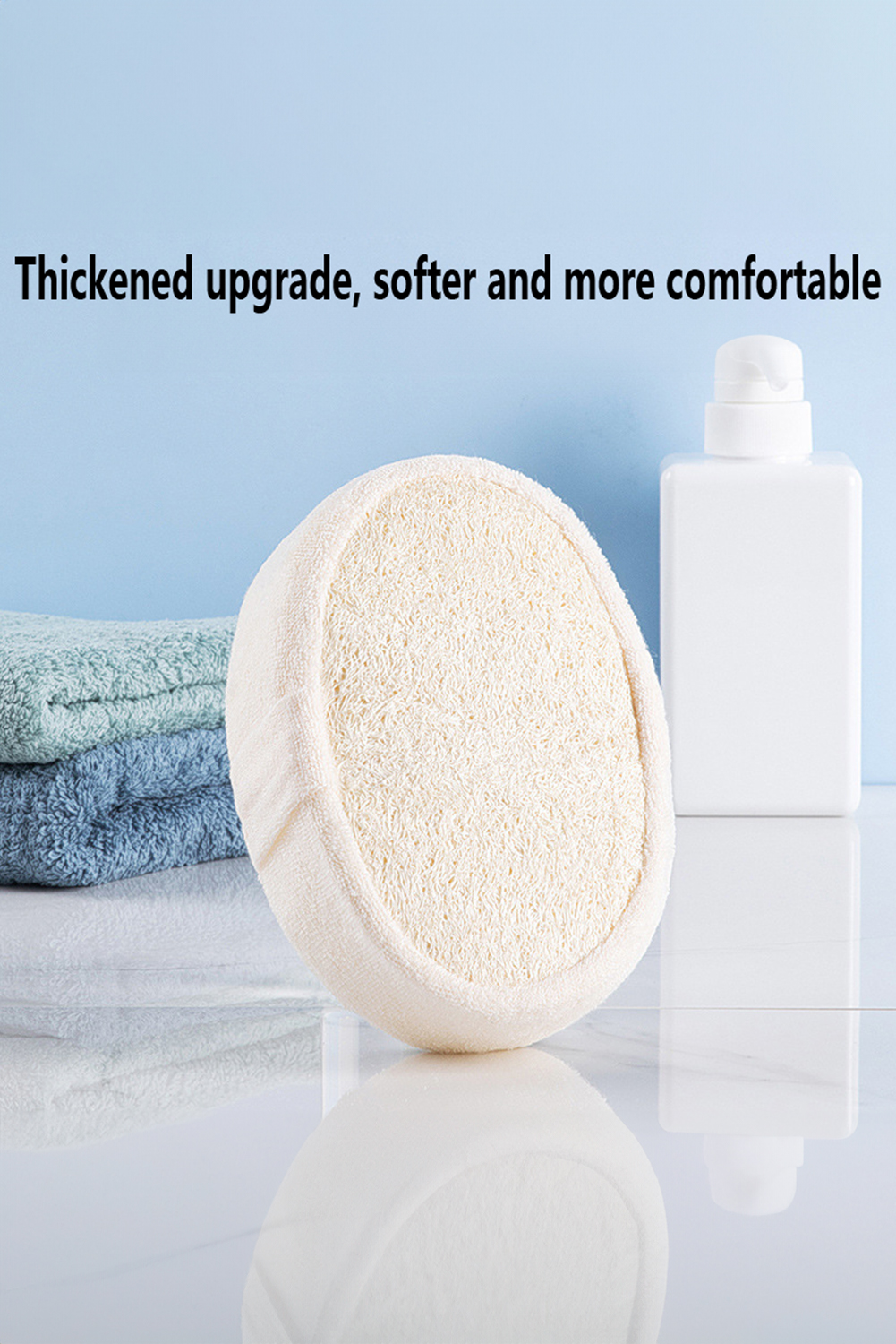 White Natural Loofah Sponge Bath Ball Shower Massage Brush - loveforevers