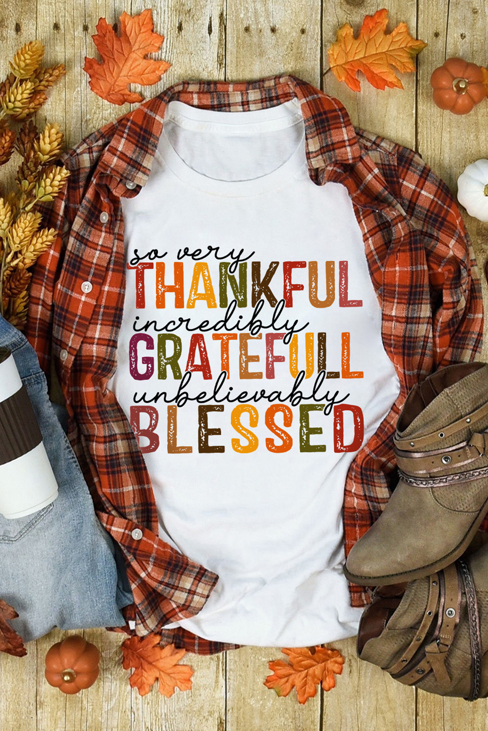White Thanksgiving Slogan Print Crew Neck T Shirt - loveforevers