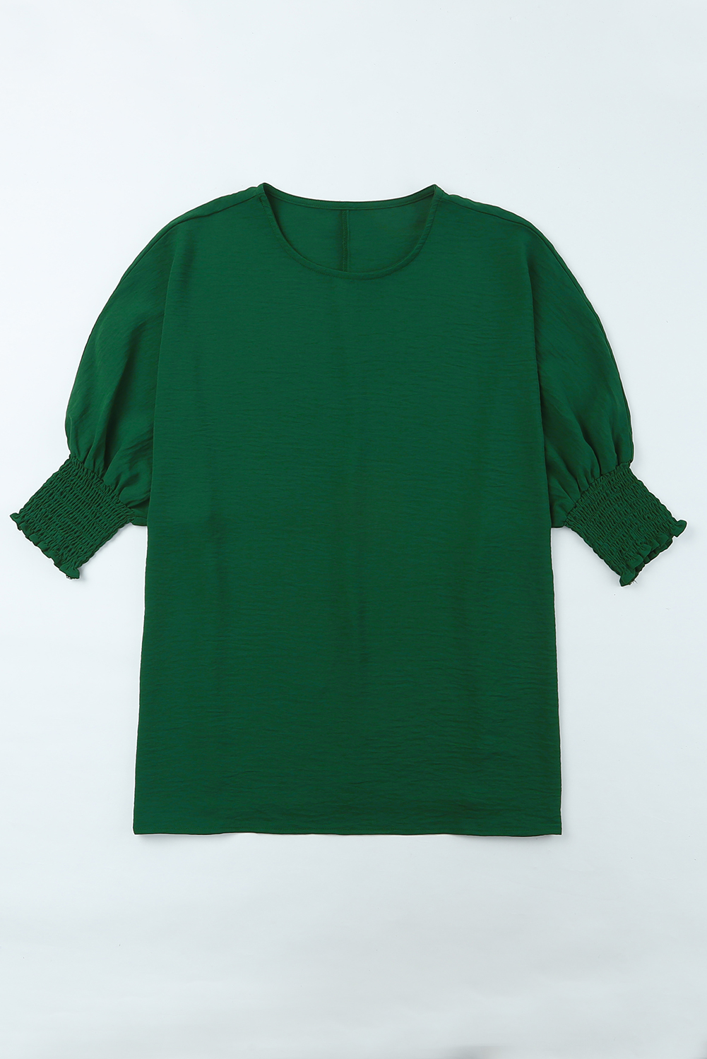 Green Smocked Wrist Shift Top - loveforevers