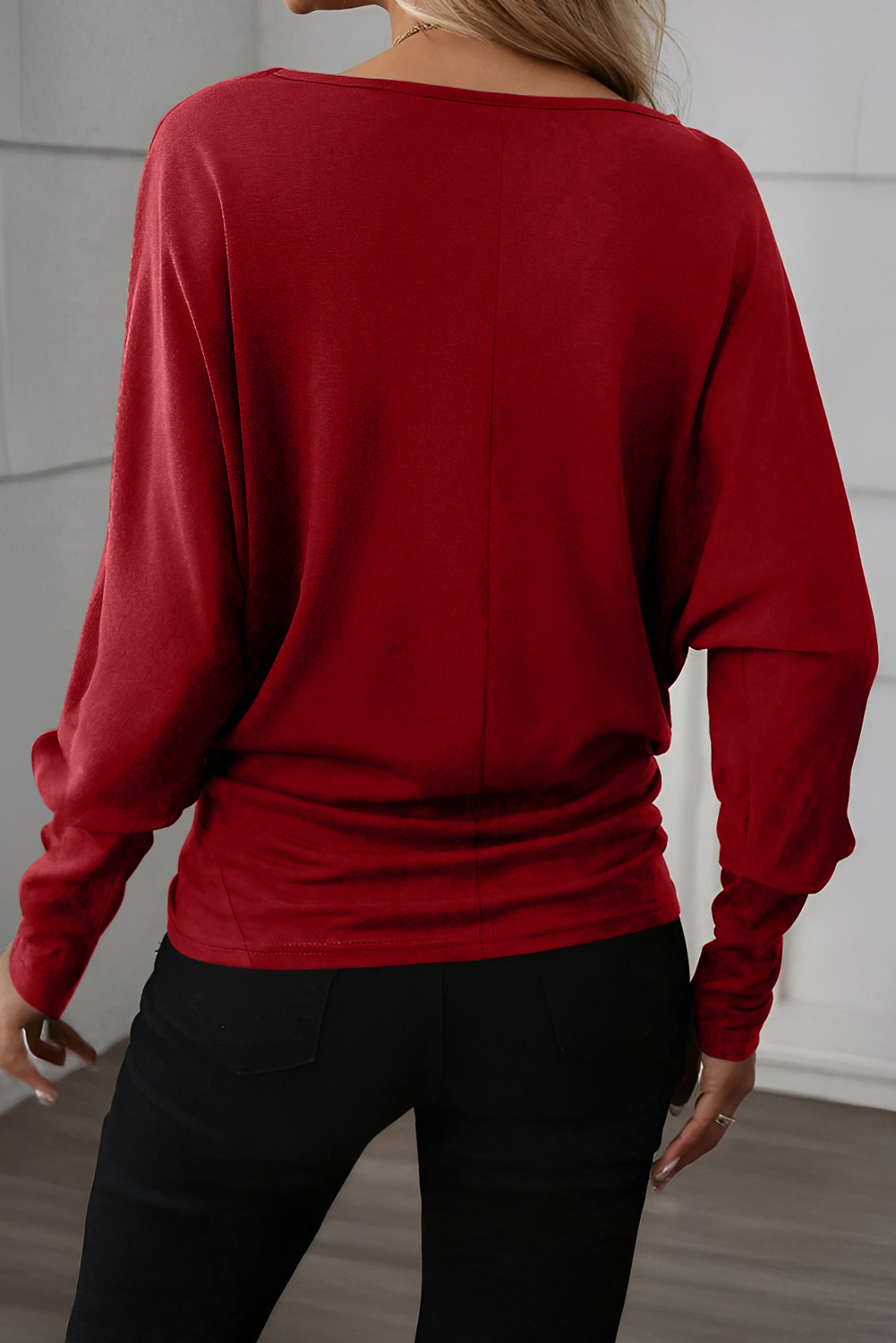 Four Leaf Clover Sequin Santa Claus Patched Dolman Long Sleeve Top - loveforevers