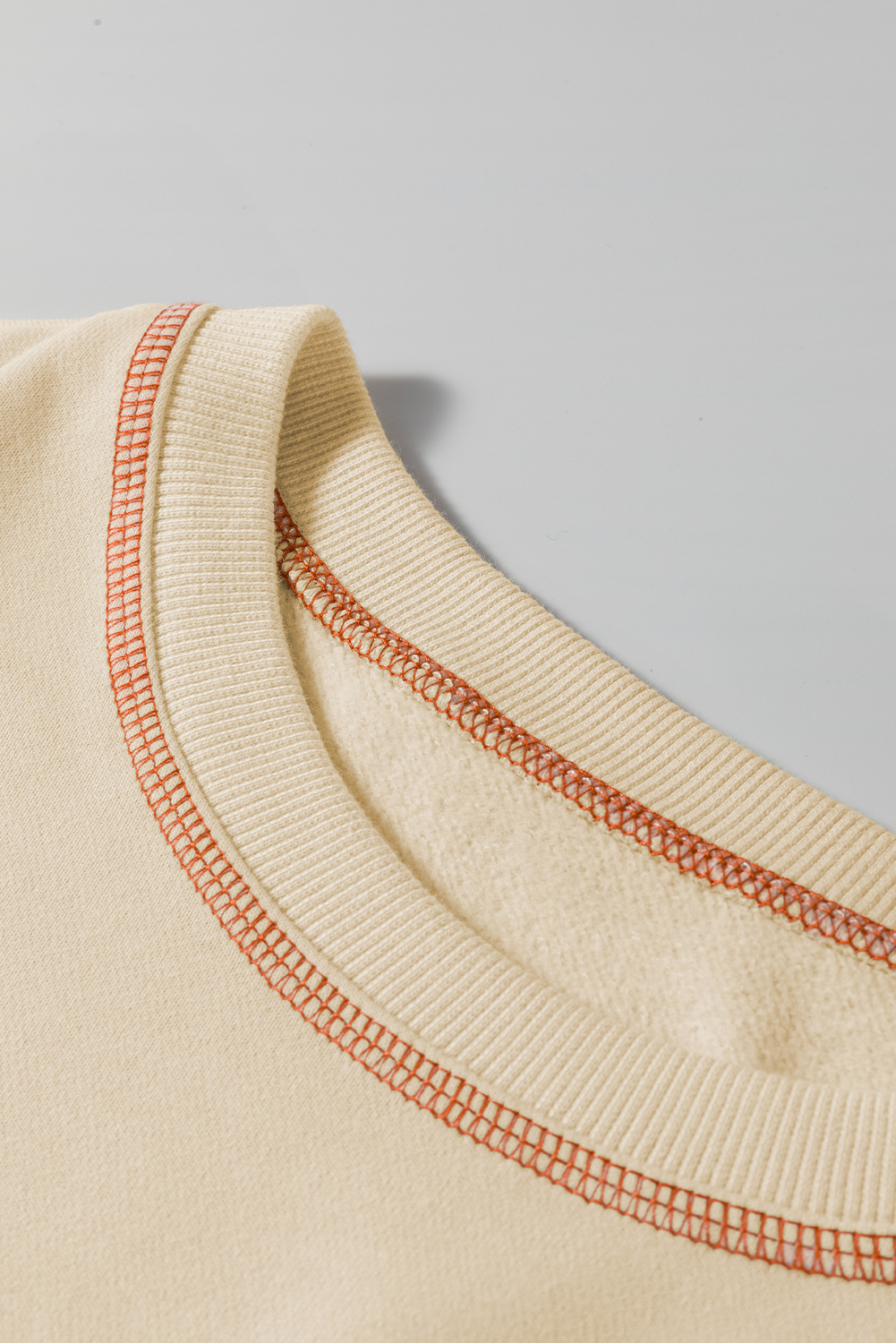 Contrast Stitching Split Baggy Sweatshirt - loveforevers