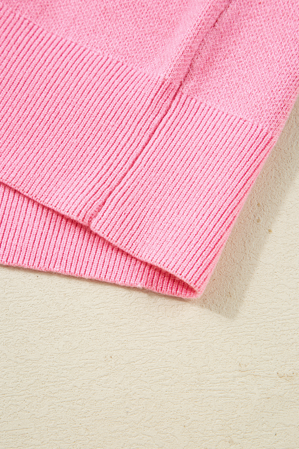 Pink Pearl Embellished Heart Pattern Valentines Day Sweater - loveforevers