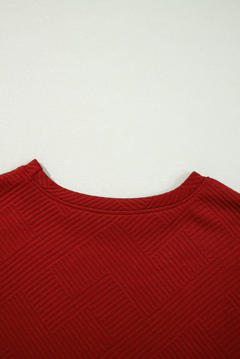 Red Dahlia Ultra Loose Textured 2pcs Slouchy Outfit - loveforevers