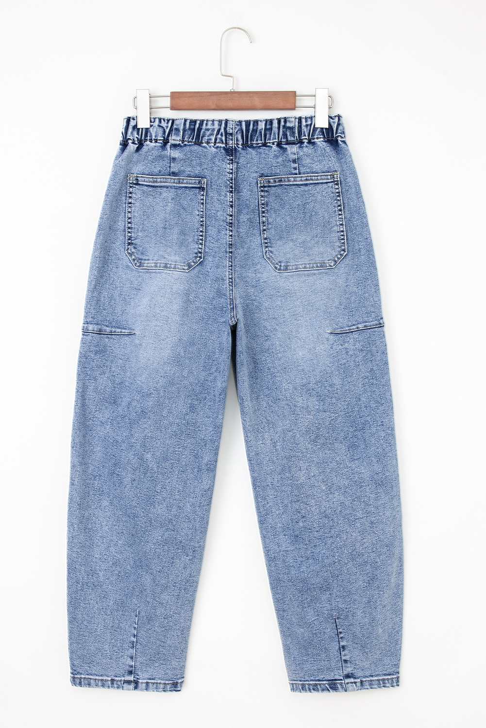 Myosotis Large Patch Pocket Drawstring Paperbag Waist Barrel Jeans - loveforevers