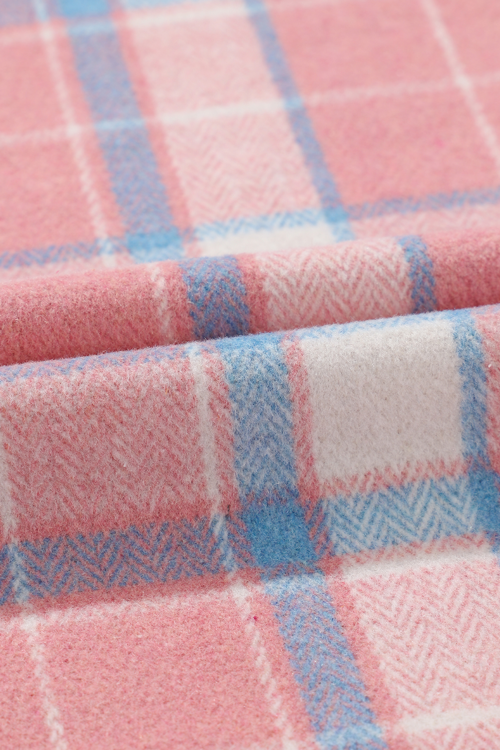 Pink Plaid Flap Pocket Flannel Shacket - loveforevers