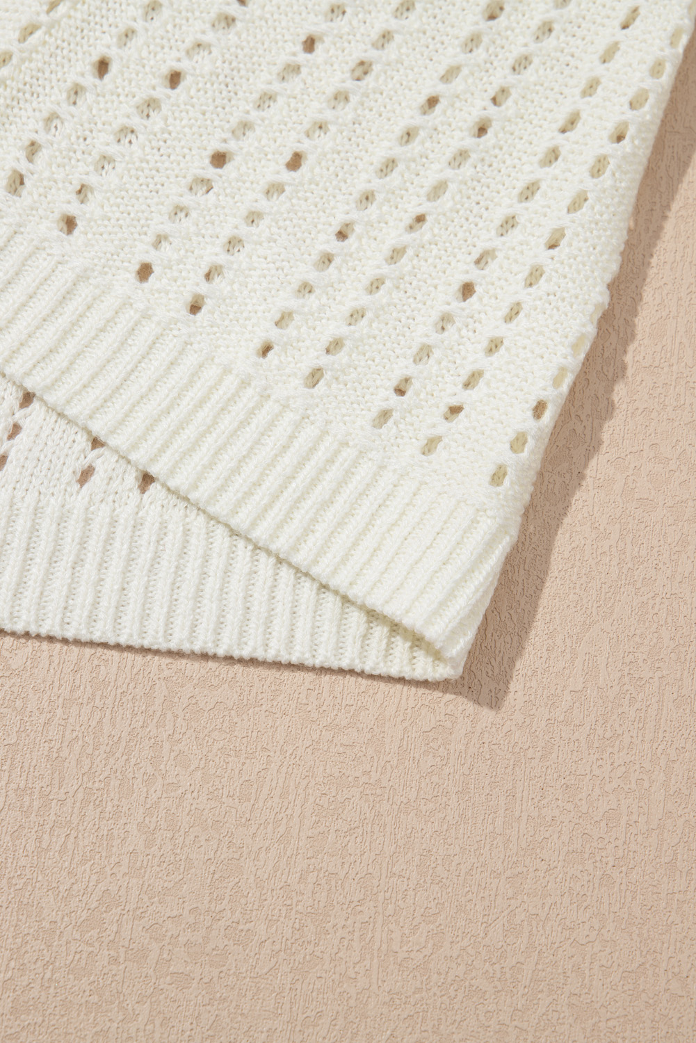 White Eyelet Crochet Sleeveless V Neck Beach Dress - loveforevers