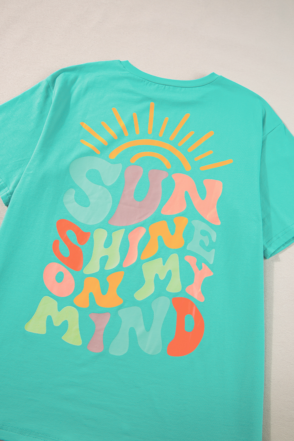 Mint Green SUNSHINE ON MY MIND Graphic Tee - loveforevers