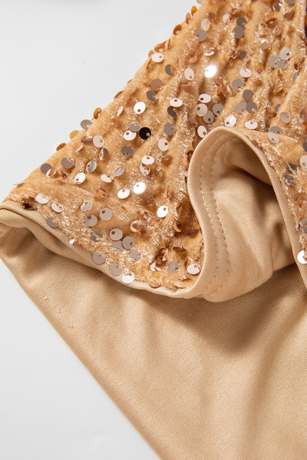 Golden Fleece Sequined Open Front Cropped Jacket - loveforevers