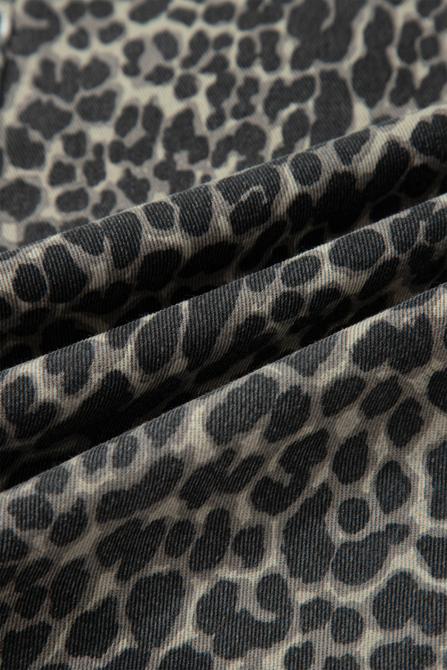 Black Leopard Print High Waist Barrel Jeans - loveforevers