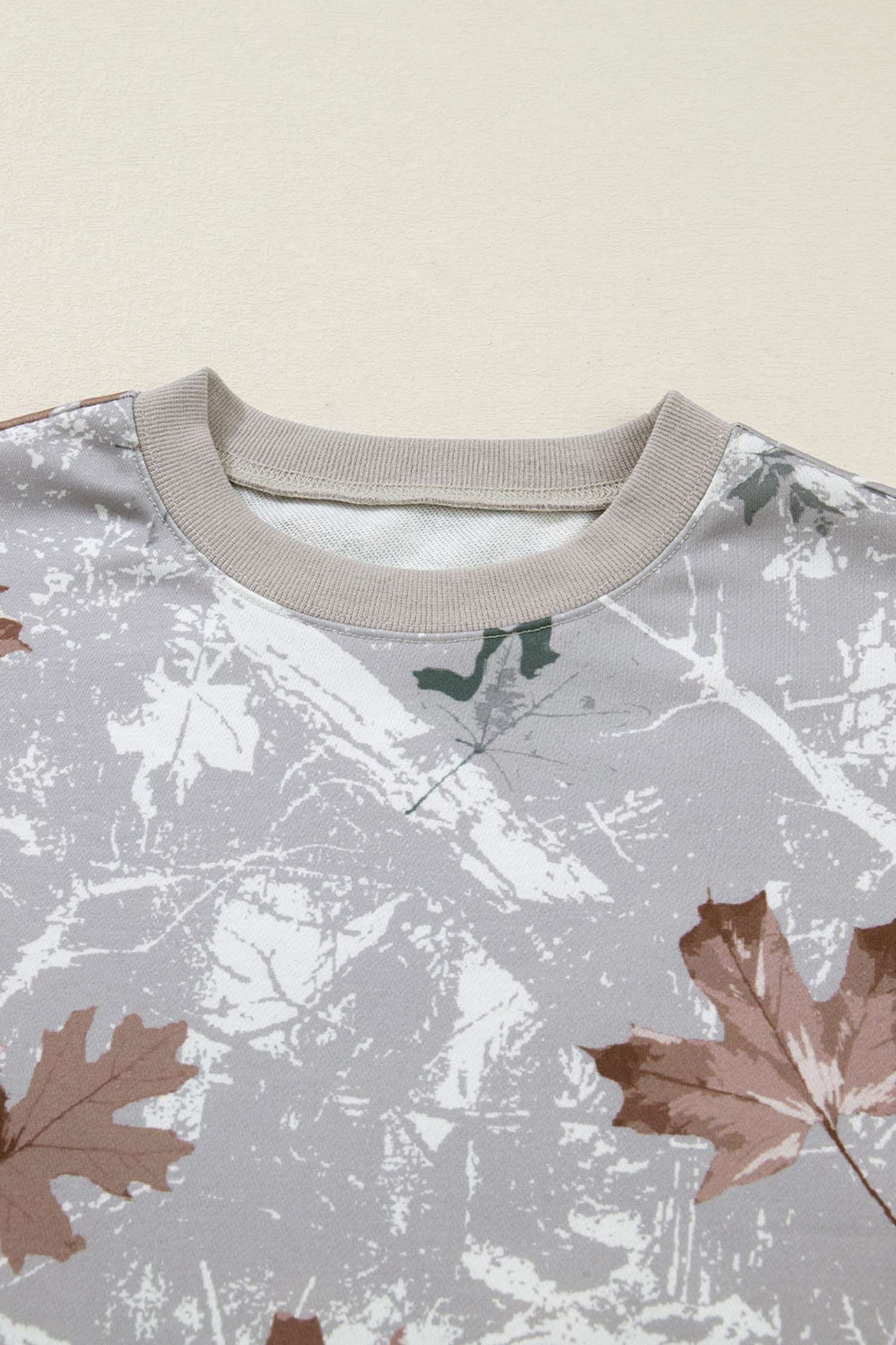Beige Camo Print Baggy Drawstring Jogger Sweatpants - loveforevers
