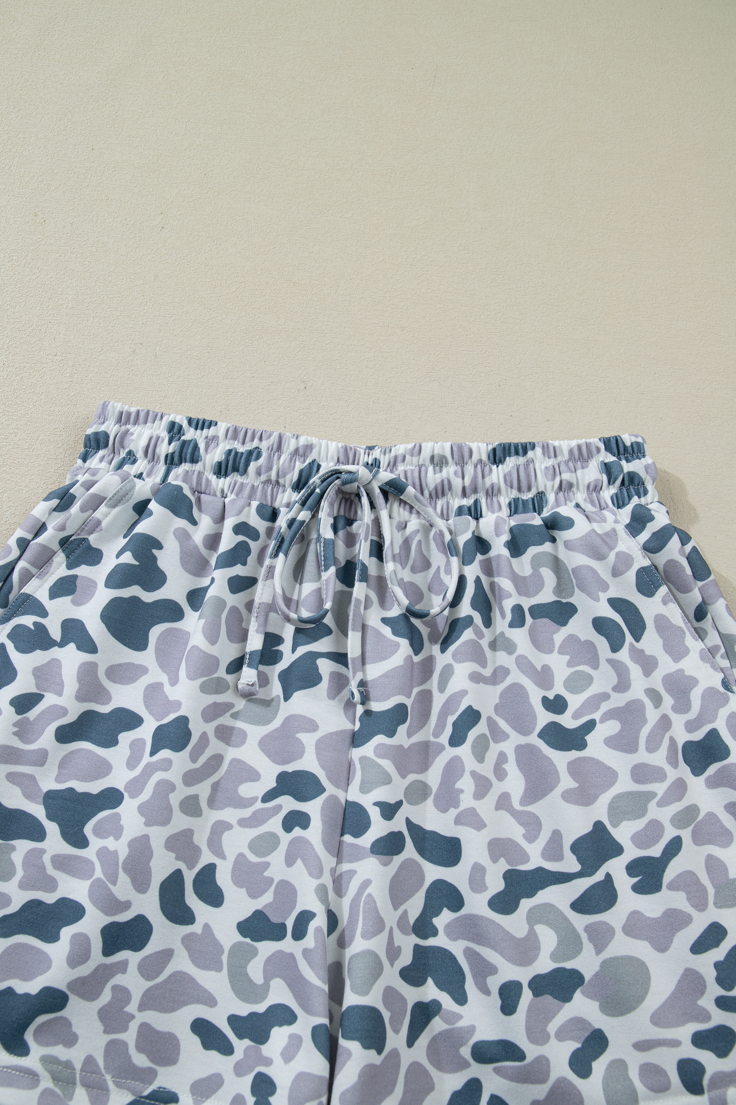 Beige Camo Print Wide Leg Casual Pants - loveforevers