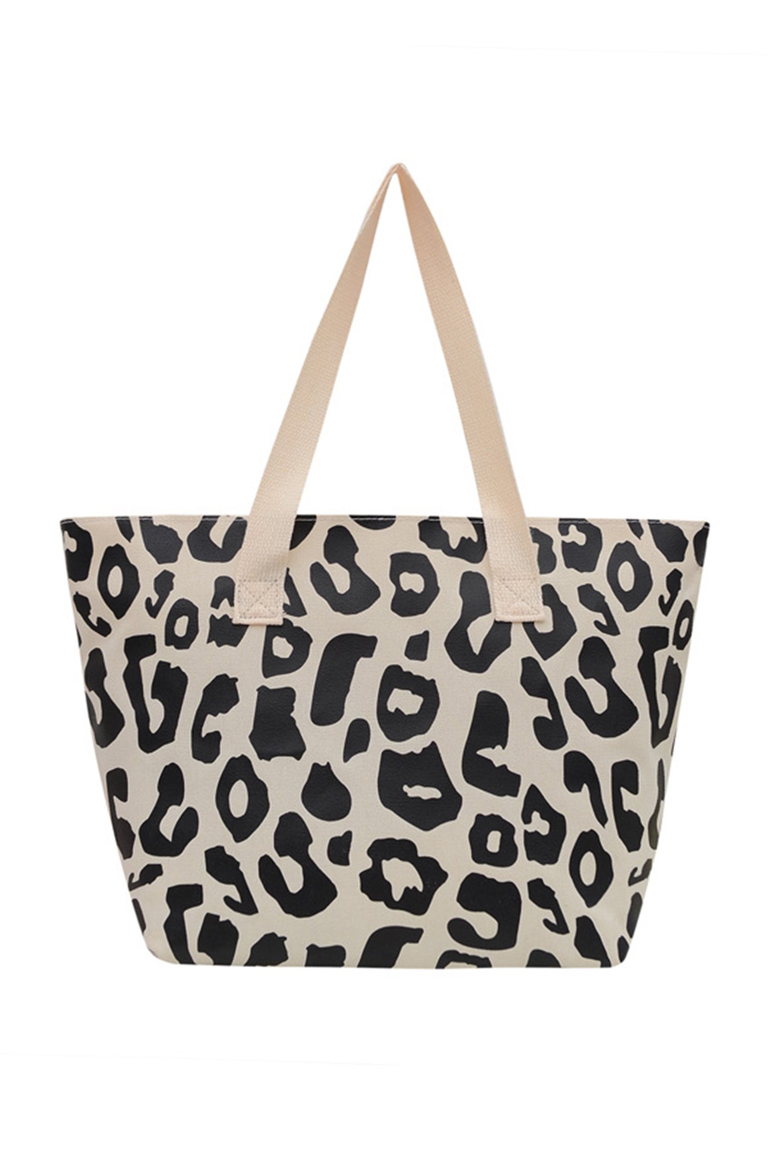 Black Leopard Print Canvas Tote Bag - loveforevers