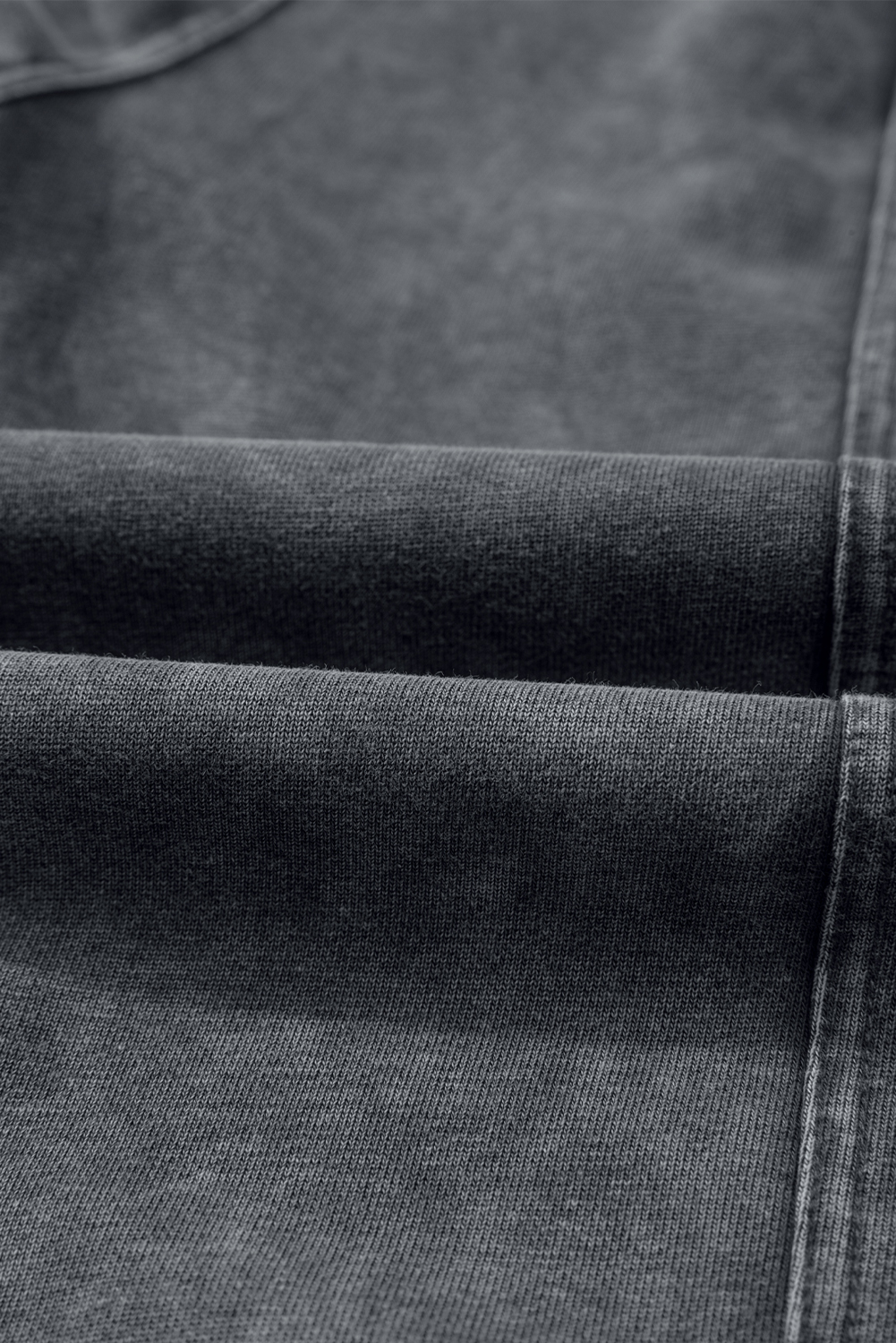 Medium Grey Mineral Wash Jogger Style High Waist Casual Pants - loveforevers