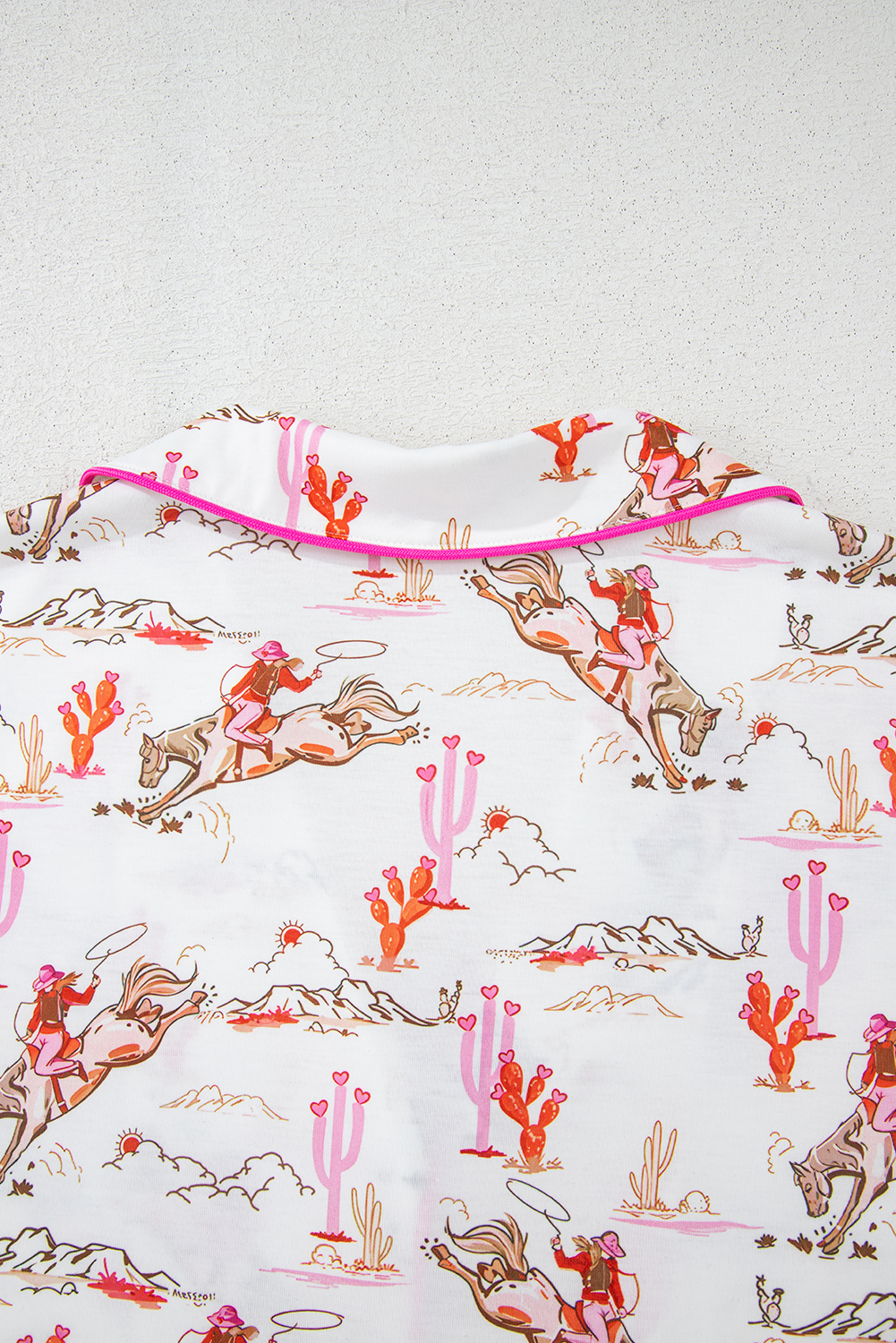 White Cowgirl Country Print Pajamas Set - loveforevers