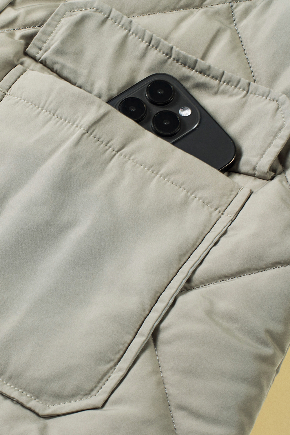 Green Quilted Snap Button Hooded Puffer Coat - loveforevers