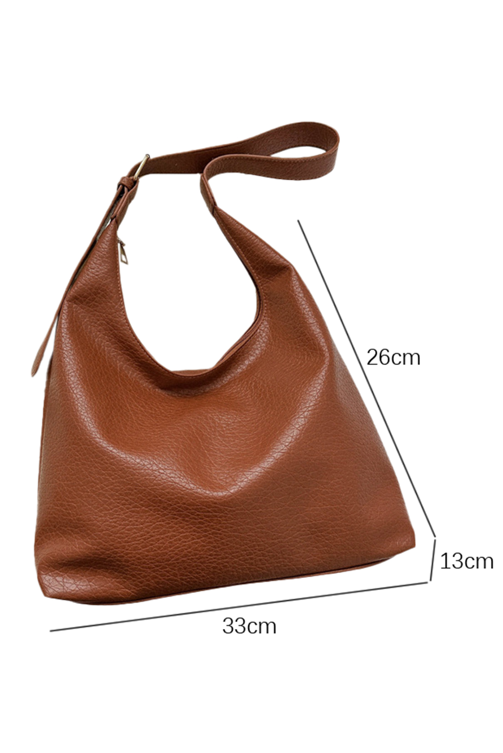 Coffee Adjustable Strap One Shoulder Leather Bag - loveforevers