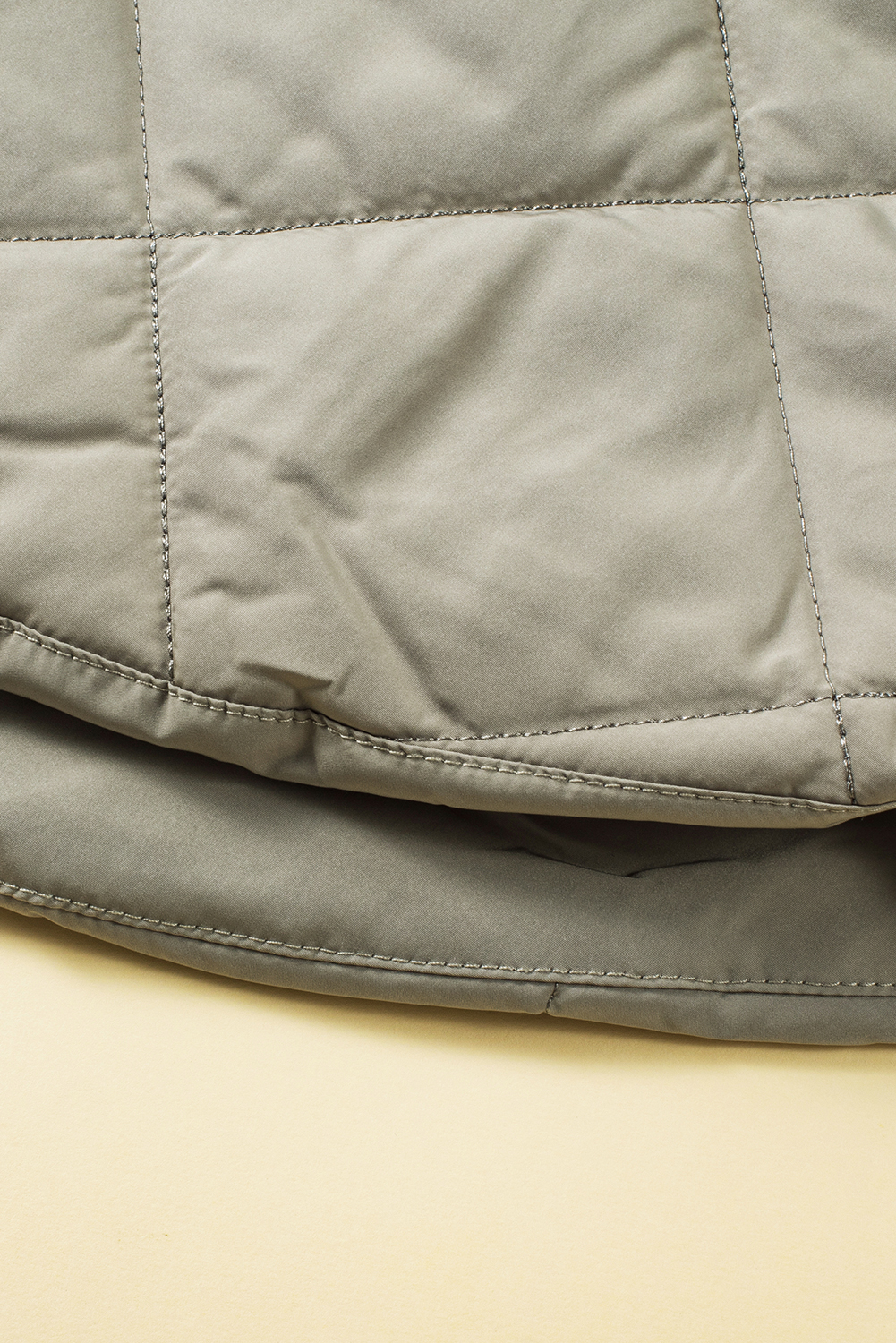 Green Quilted Snap Button Hooded Puffer Coat - loveforevers
