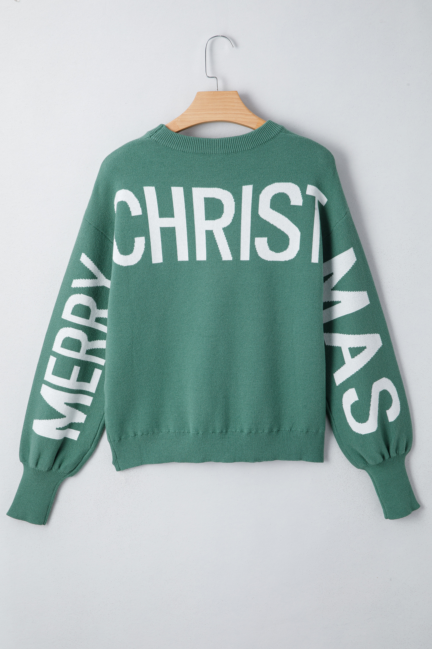 White Chenille Graphic Drop Shoulder Holiday Sweater - loveforevers