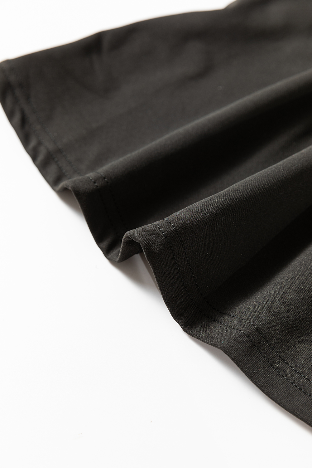 Black Solid Scoop Neck Slim Fit Thermal Top - loveforevers