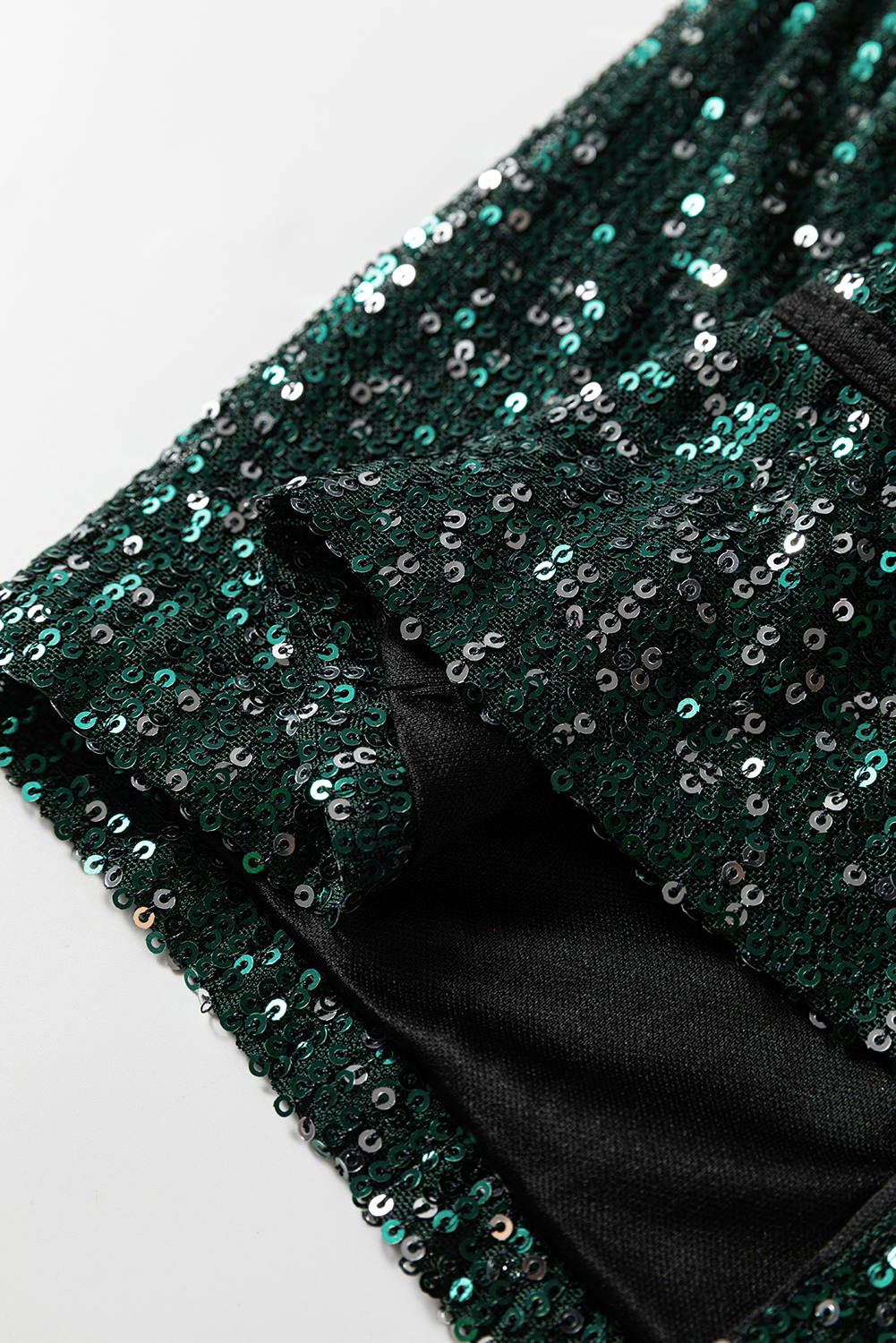 Evergreen Glitter Sequin Open Front Long Sleeve Top - loveforevers