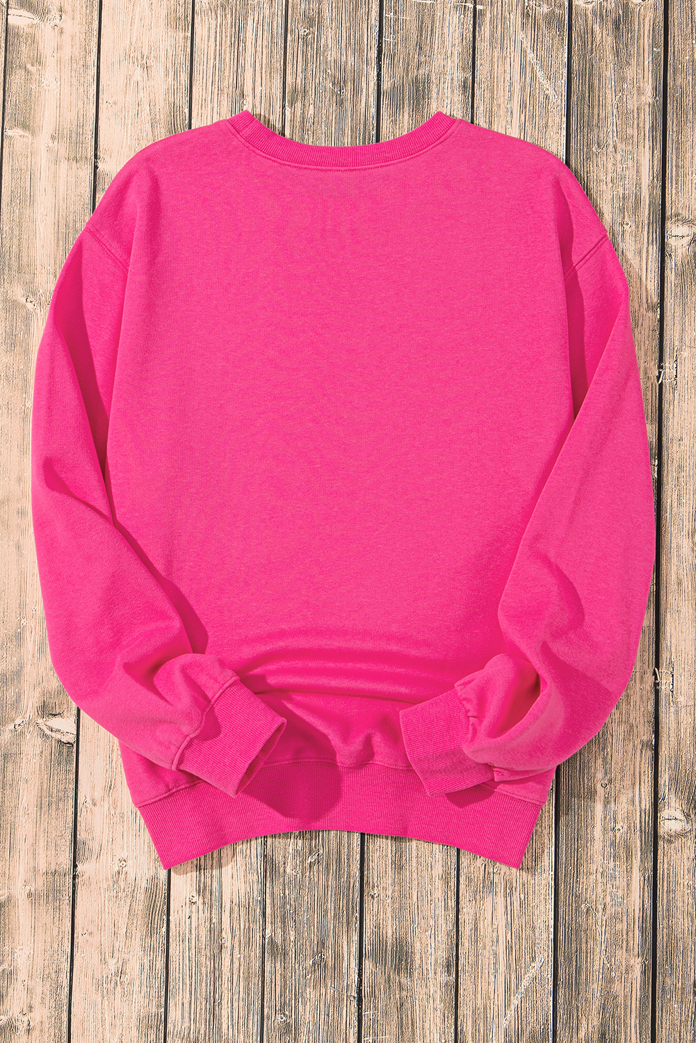 Strawberry Pink Cow & Sequin Double Heart Patch Graphic Sweatshirt - loveforevers