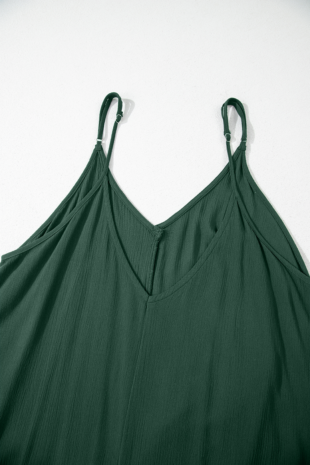 Duffel Green Spaghetti Straps Pocketed Slouchy Maxi Dress - loveforevers