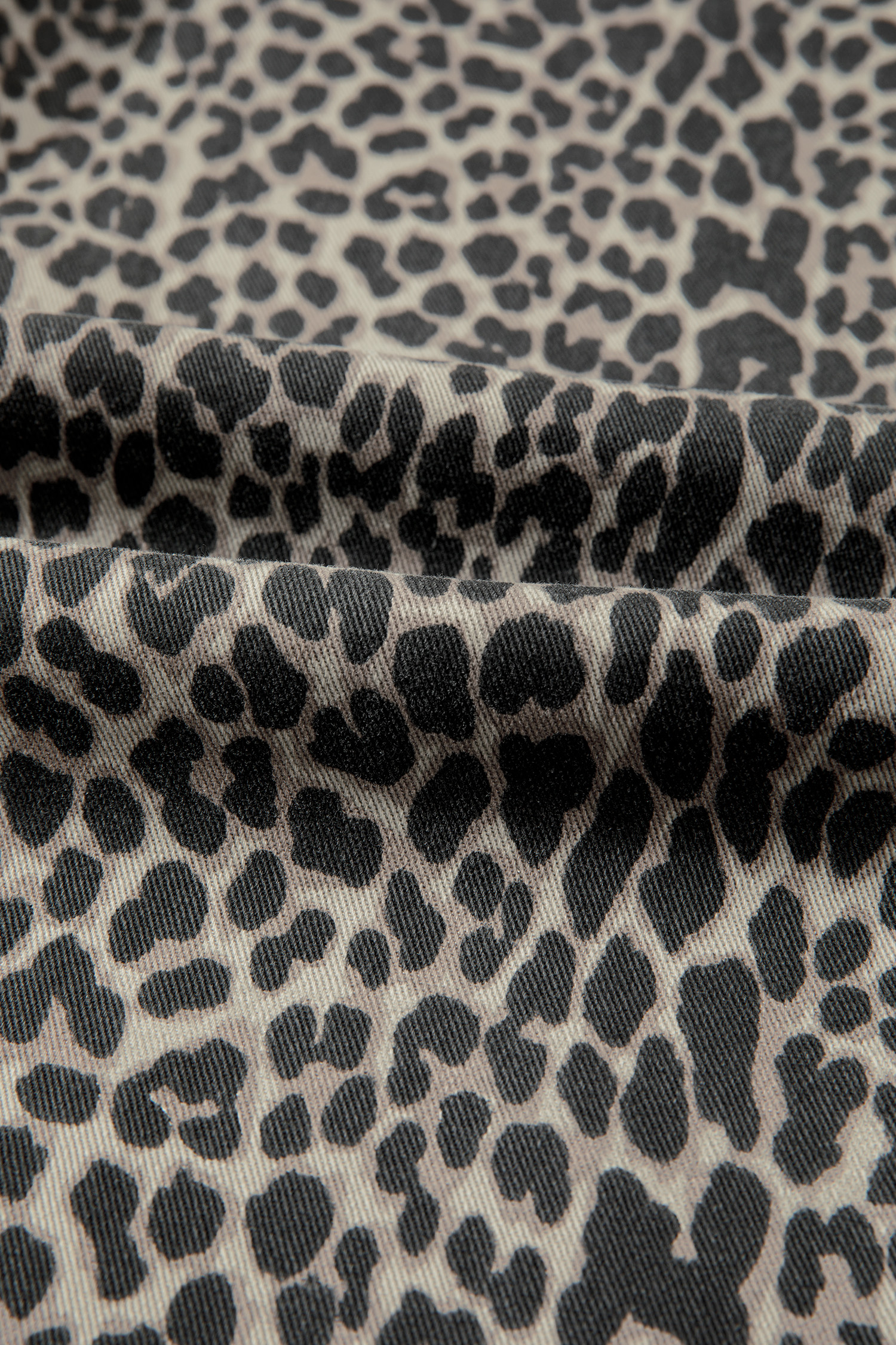 Black Leopard Print Wide Leg High Waist Jeans - loveforevers