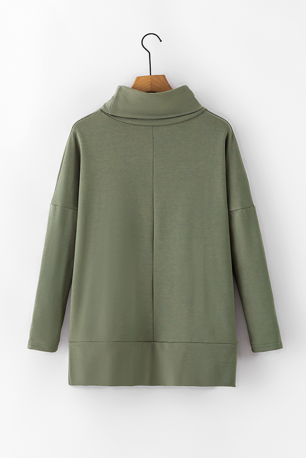 Jungle Green Cowl Neck Shift Tunic Top - loveforevers