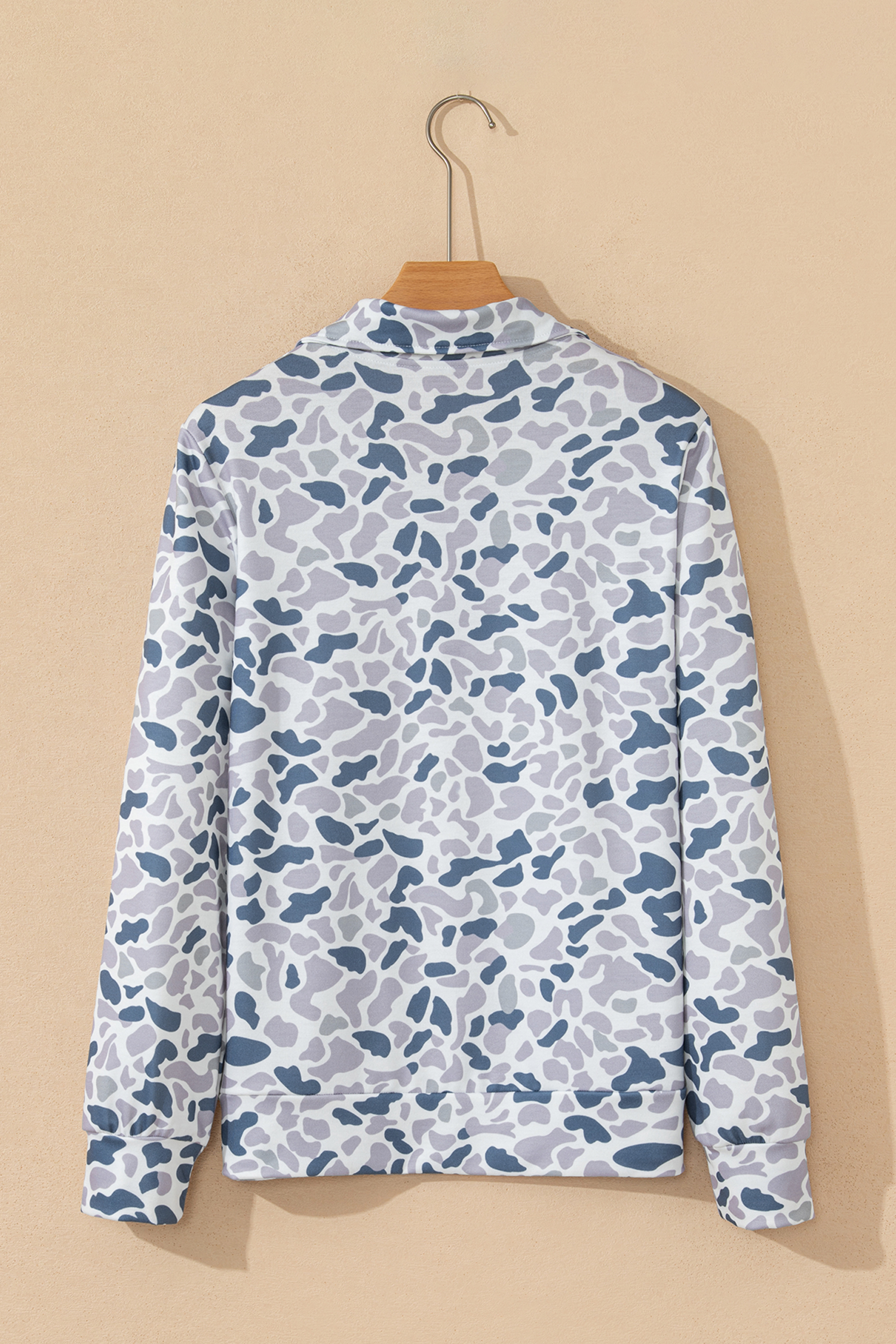 Beige Camo Print Wide Leg Casual Pants - loveforevers
