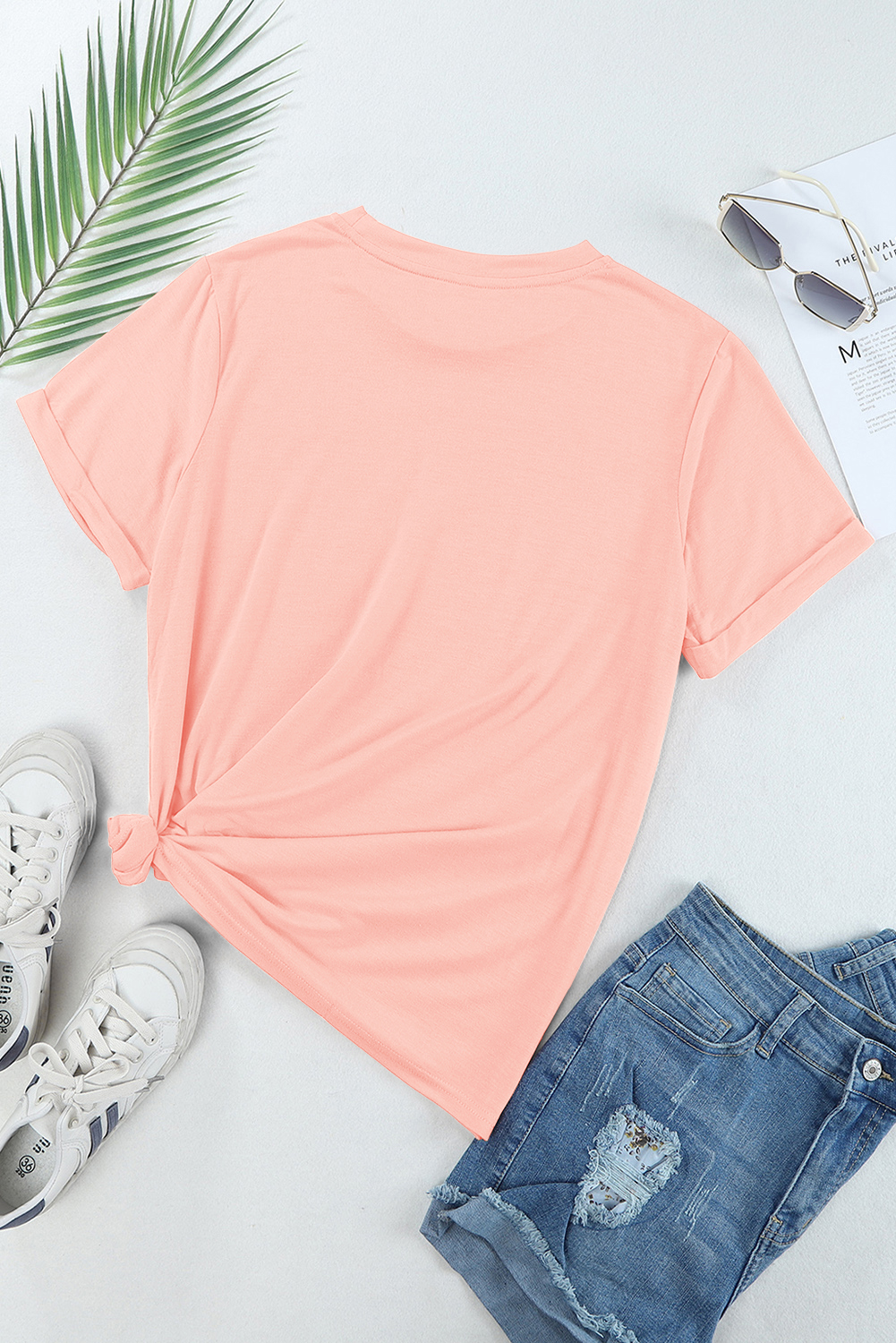 Pink Sequin Cute Bunny Graphic Easter Fashion Tee - loveforevers