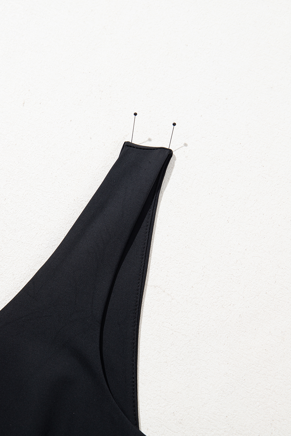 Black Plain Sleeveless Loop Drawstring Cinched Waist Romper - loveforevers