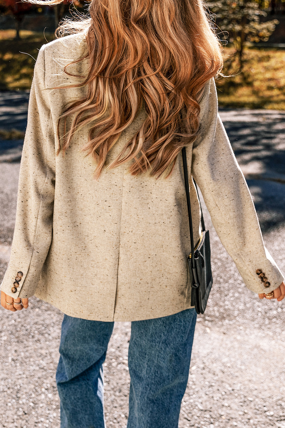 Oatmeal Single Breasted Elegant Suit Jacket - loveforevers