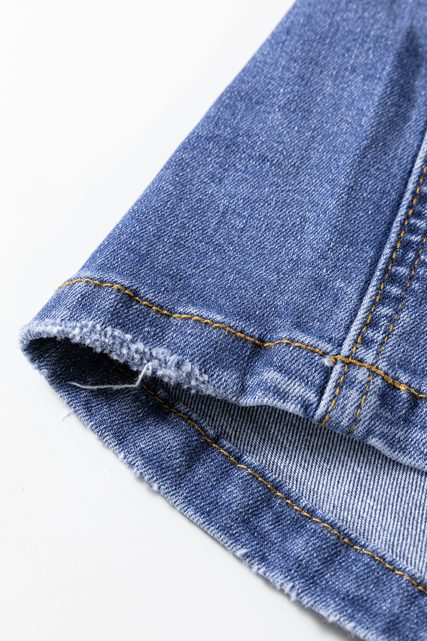 Myosotis Mid Rise Distressed Sneak Peek Straight Leg Jeans - loveforevers