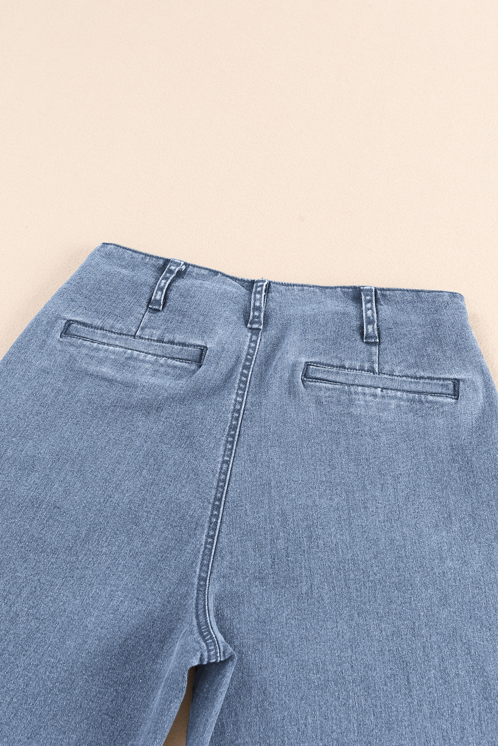 Sky Blue High Waist Cropped Wide Leg Jeans - loveforevers