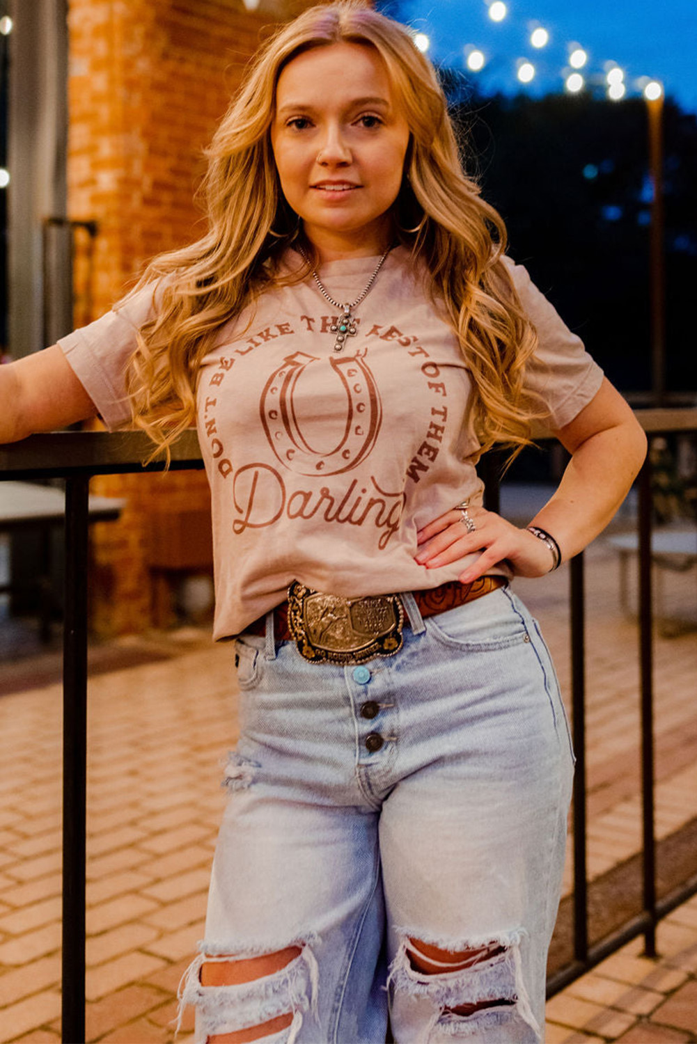 Khaki DO NOT BE LIKE THE REST OF THEM Darling Graphic Tee - loveforevers