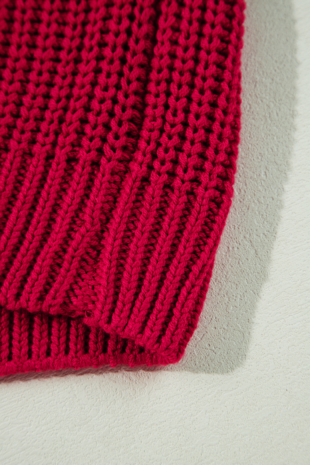 Racing Red Off-the-shoulder Knit Sweater - loveforevers