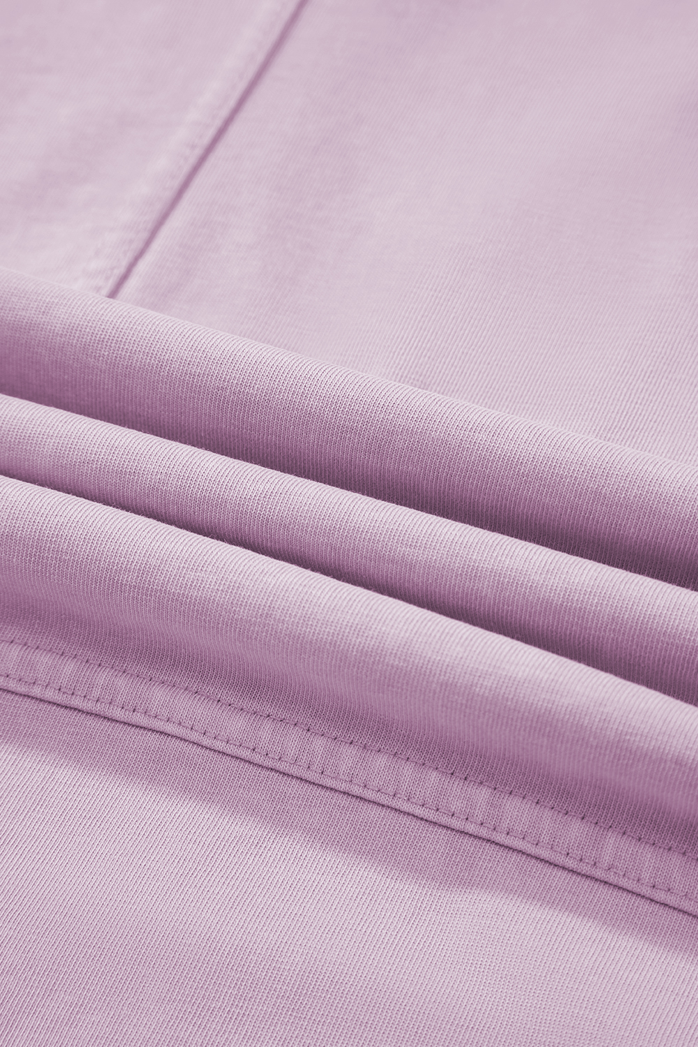 Pink Mineral Wash Exposed Seam Drawstring Elastic Waistband Wide Leg Cargo Pants - loveforevers